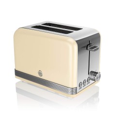 Swan 2-Slice Retro Toaster, 815 W, Cream