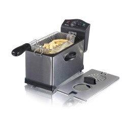 Swan Stainless Steel Deep Fat Fryer with Viewing Window and Safety Cut Out, 3 Liters / 1Kg of Food