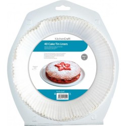 Kitchen Craft Non-Stick Round Paper Cake Tin Liners, 16 cm (Pack of 40)
