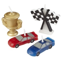 Wilton 4-Piece Race Car Molded Candles