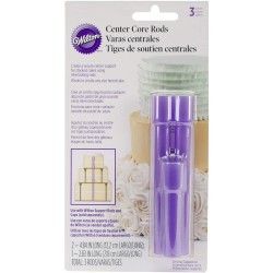 Wilton 3-Piece Center Core Cake Rods, Purple