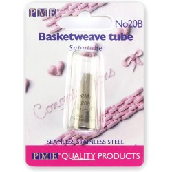 PME Seamless Stainless Steel Medium Basketweave, Decorating Tip, no. 20B