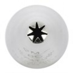 PME Stainless Steel Seamless Supatube Nozzle - Star Tubes No. 6 (Closed) - Medium